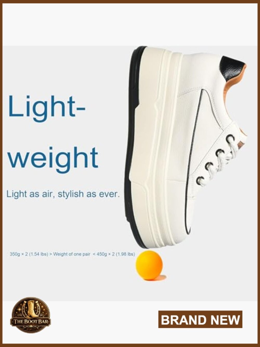 Platform Sneakers with 3.5 Inch Heel, Cushioned Arch Support, Non-Slip Sole - Picture 4 of 7
